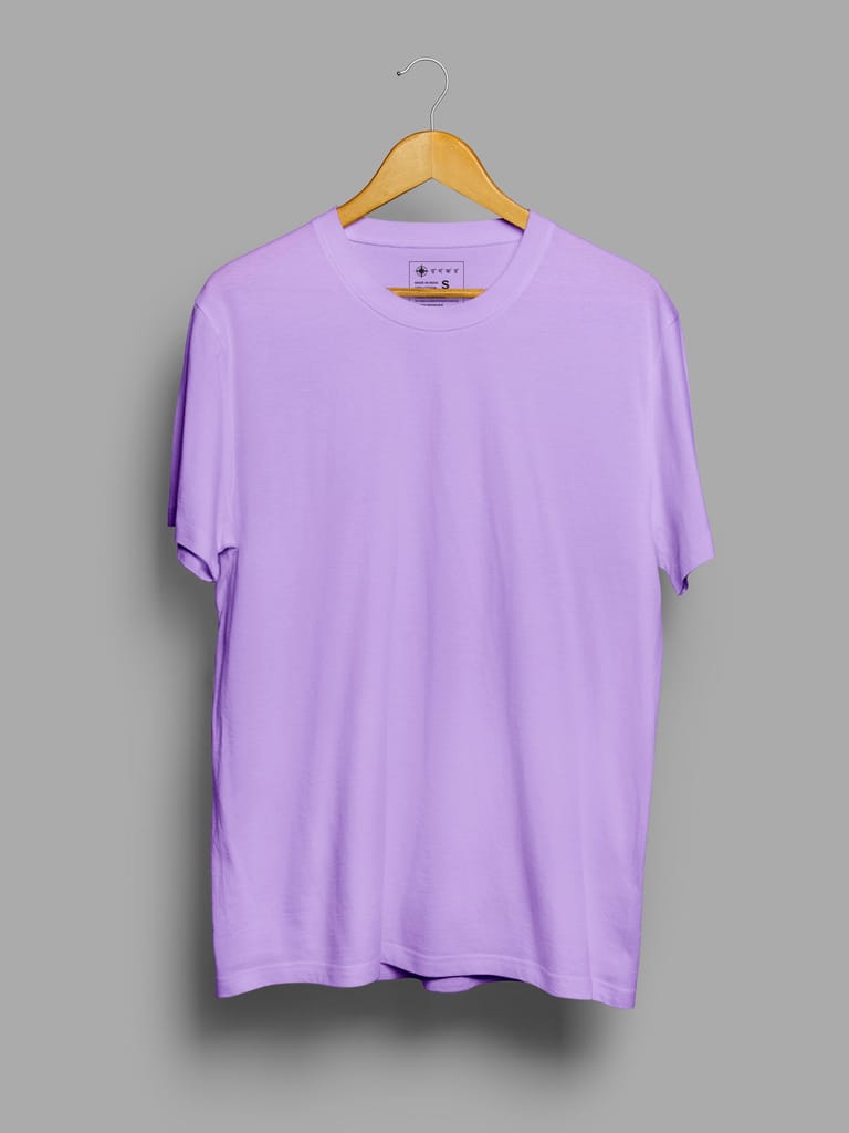 Lavender | Plain t shirt view 2