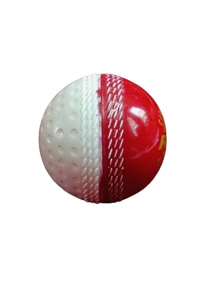 Dual-Color incredi i30 Cricket Ball - Red & White, Nylon Stitched, PVC Exterior, High-Rebound PU Core - Ideal for Training & Matches (Pack of 1) view 2