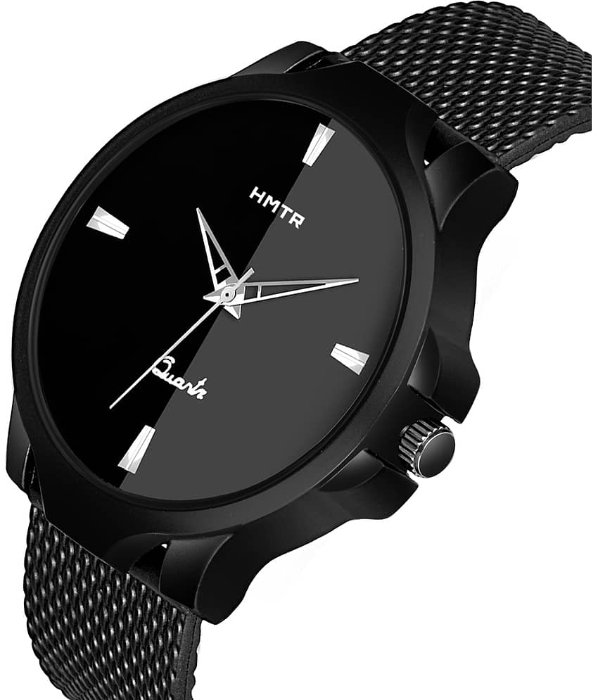 HMTr Black Rubber Analog Men's Watch view 2