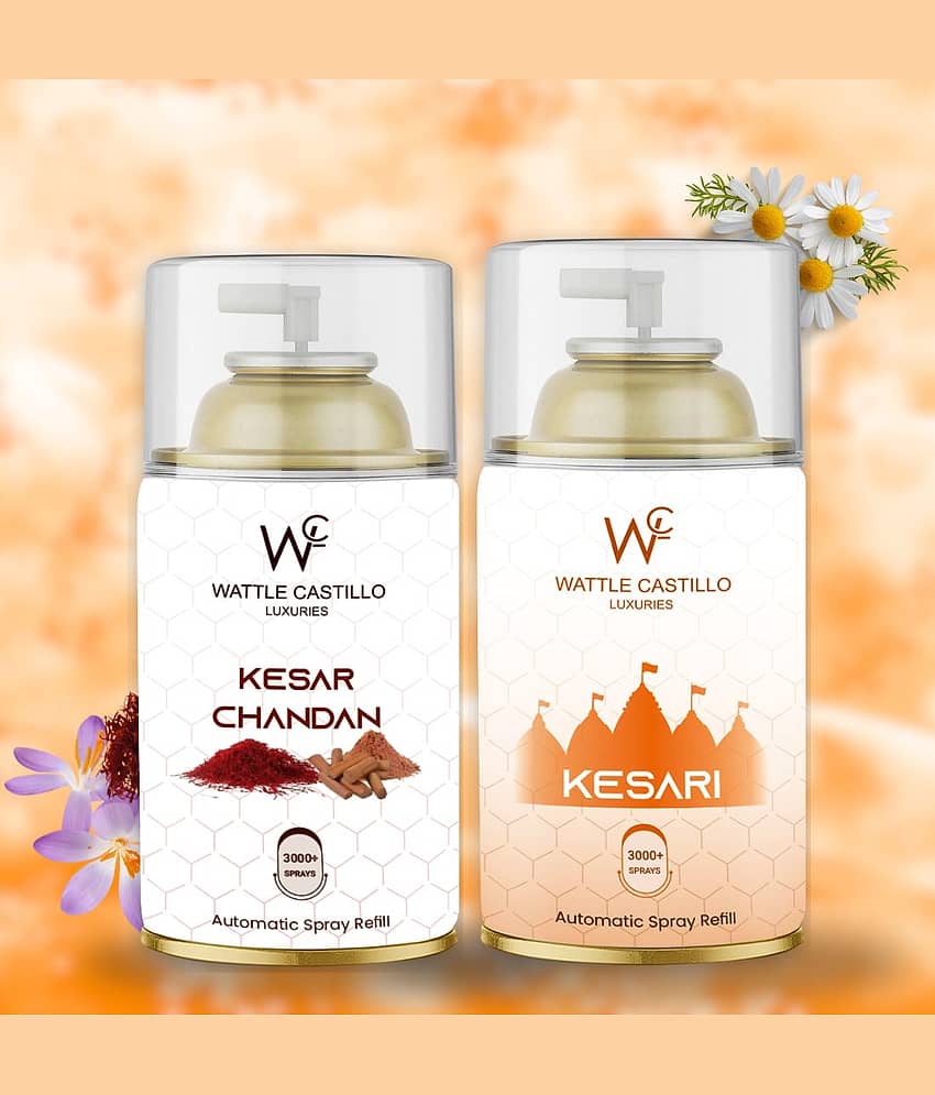Wattle Castillo Room Freshener Refill 265ML-kesarchandan & kesari ( Pack of 2 )