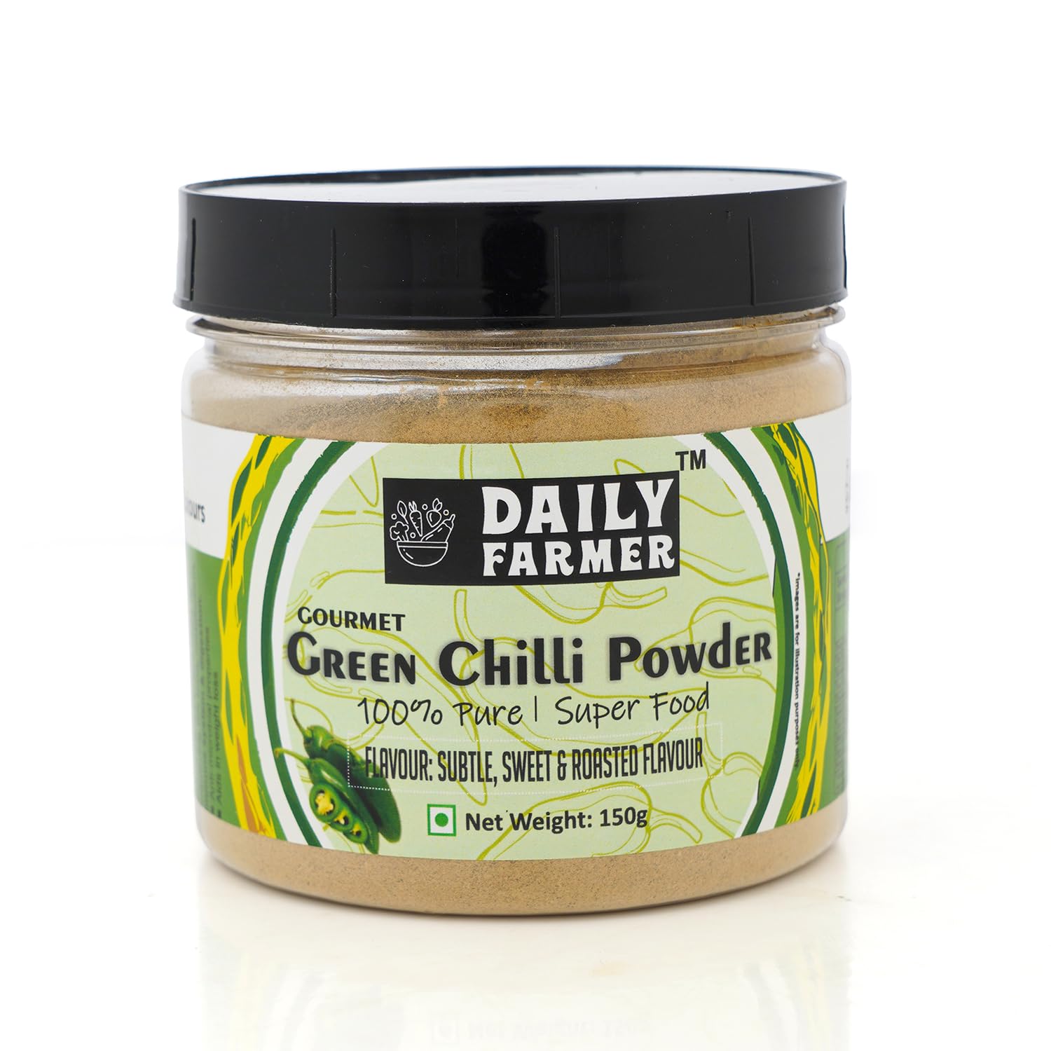 Daily Farmer Dehydrated Green Chilli Powder, 150 gm