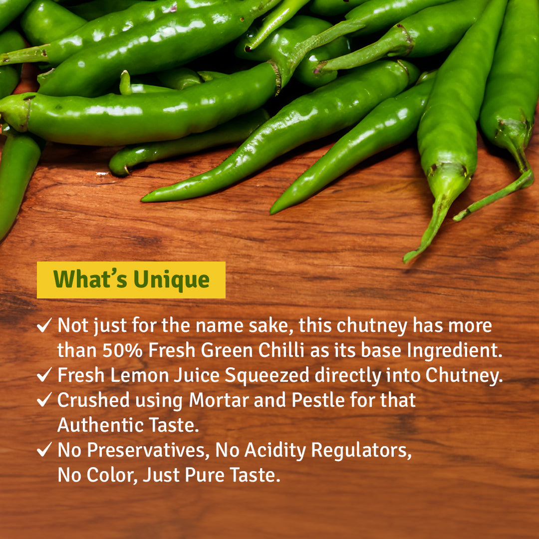 Hari Mirch Bomb Chutney (Food-Grade Safe Pouch) view 2