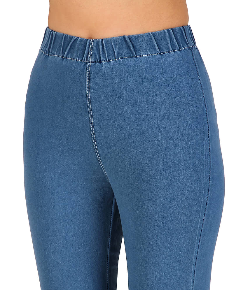 EVYAVAN ENTERPRISE - Denim Regular Fit Light Blue Women's Jeggings ( Pack of 1 ) view 2
