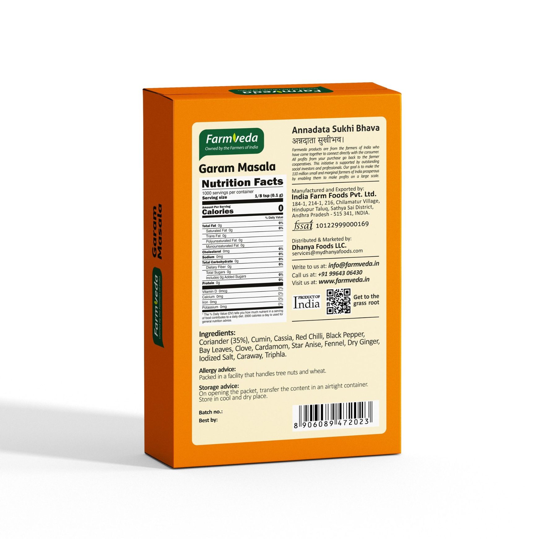 Farmveda Garam Masala - 100g view 2