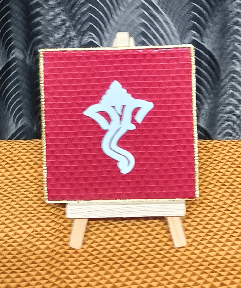 Ganpati handmade product with stand.