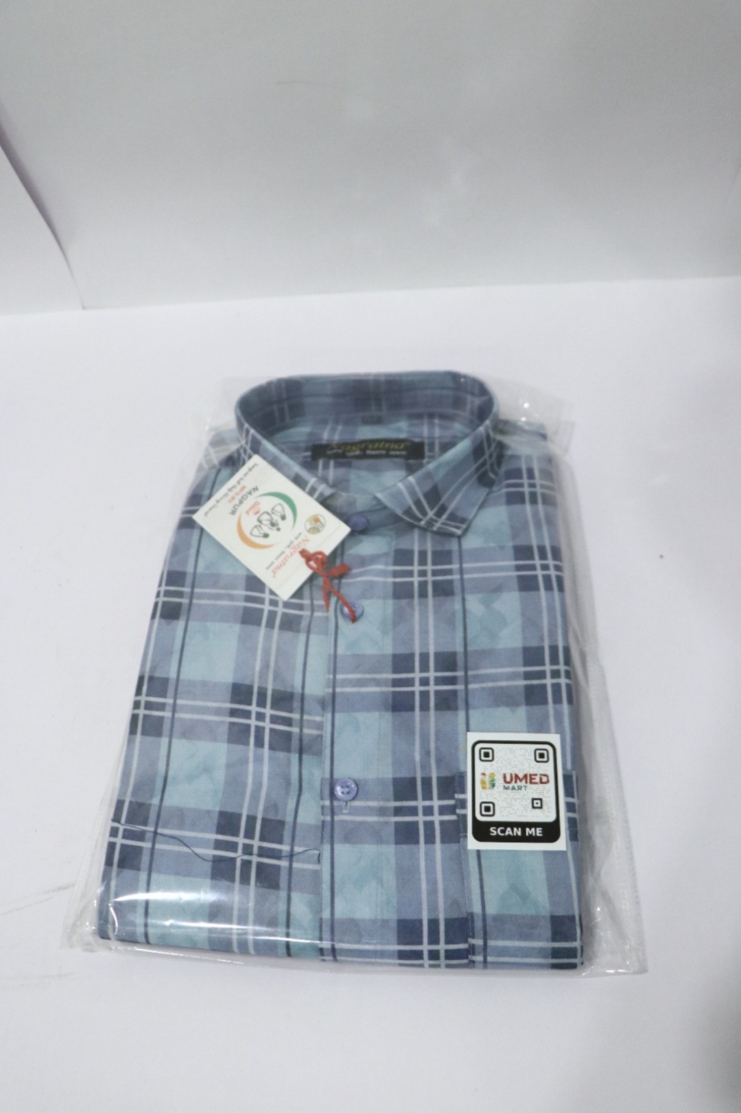 Blue Checks Cotton Shirt