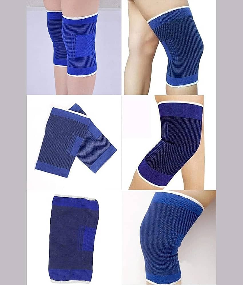 Purple Dust 1Pair Elasticated Knee Blue Knee Pads Knee Support view 2