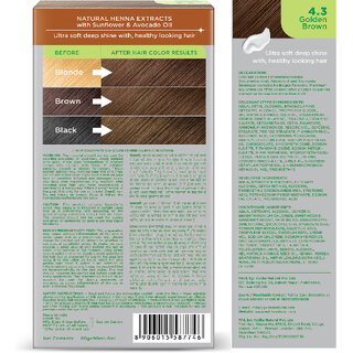 Nisha Creme Hair Colour 4.3 GOLDEN BROWN , GOLDEN BROWN 4.3 view 2