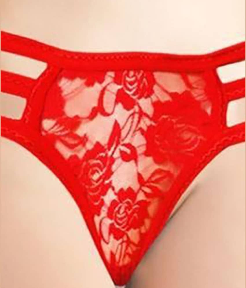 Selfcare Pack of 2 Cotton Self Design Women's Thongs ( Multi Color ) view 2