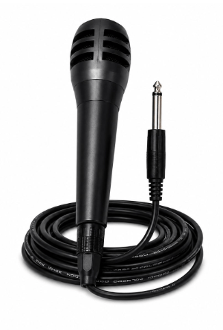 Professional Wired Dynamic Microphone with 6.35mm Plug, Cardioid Polar Pattern, Clear Vocal Sound for Karaoke, Singing, Live Performance, Podcasting, Speeches & Public Address Systems