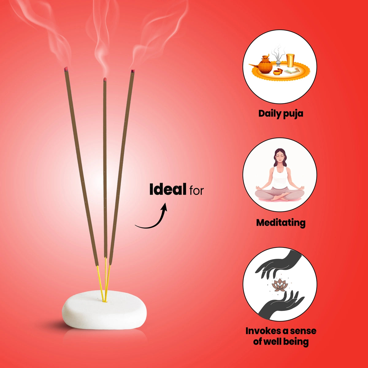 Giri Rudrapushpa Premium Incense Sticks - 50 Gms | Agarbatti | Rose Fragrance | Agarbathi for Pooja view 2