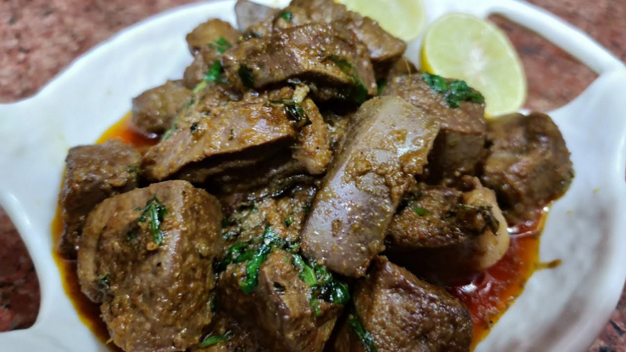 Mutton tawa kaleji fry