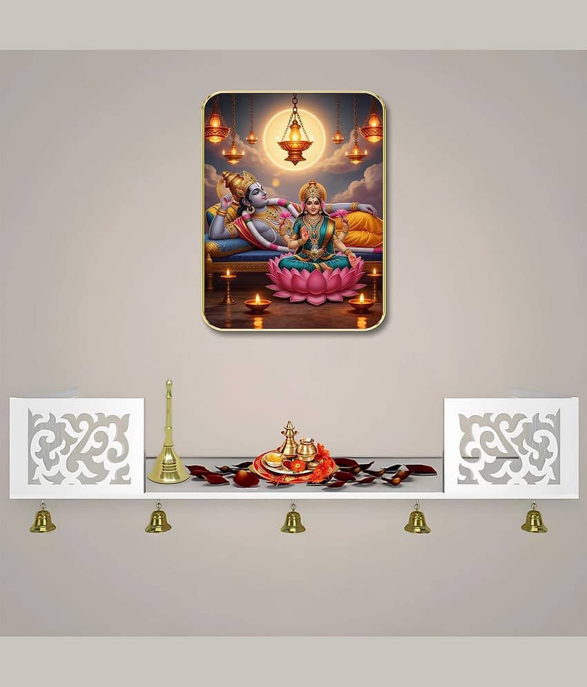 Livin'luxe Vishnu Lakshmi MDF Religious Wall Art with Table Top Stand & Wall Hanging view 2