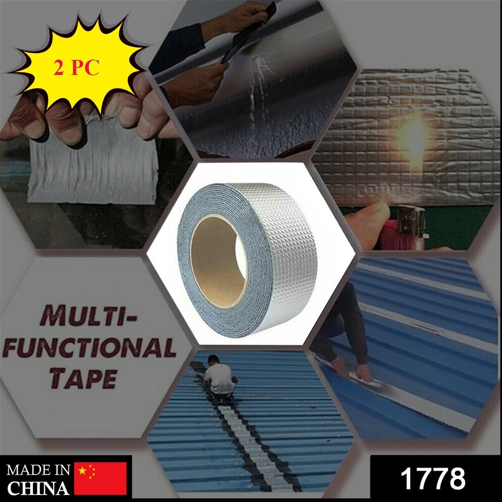 Self-Adhesive Insulation Resistant High Temperature Heat Reflective Aluminium Foil Tape (Pack of 2) view 2