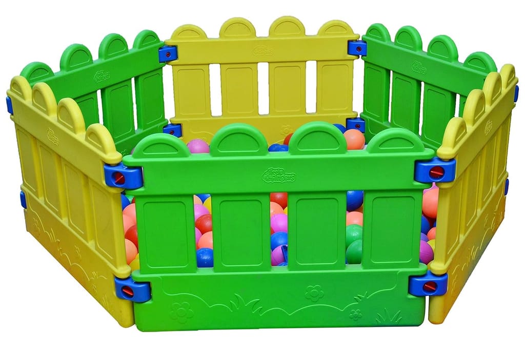 REZNOR Kids Beautiful Baby Ball Pool Mini Fence - 6 pcs Set (Without Balls) (Hexa) view 2