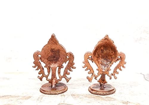 Searchers Paradise - Copper Idols Sanghu and Chakram,1.9 inches, Copper Handmade 62 Grams, Patina Antique Finish, Pack of 1 Piece view 2