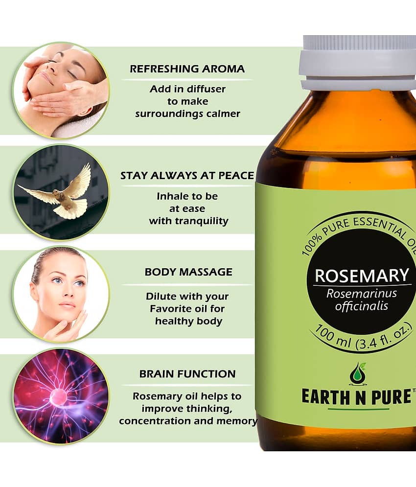 Earth N Pure - Rosemary Essential Oil 100 mL ( Pack of 1 ) view 2