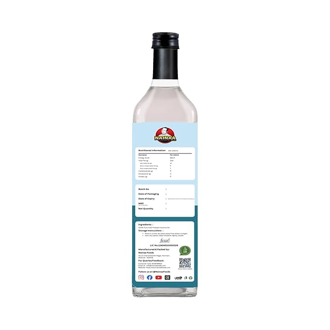 Nainaa Cold Pressed Coconut Oil (Marachekku Thengai Ennai) | 100% Pure & Natural | Wood Pressed | Chemical-Free | 1L view 2