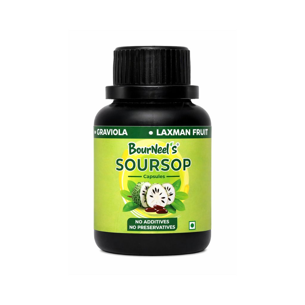 BourNeel's® Soursop Capsules - 60 Capsules | Dietary Health Supplement | No Preservatives | No Additives Soursop Graviola Laxman Phal |