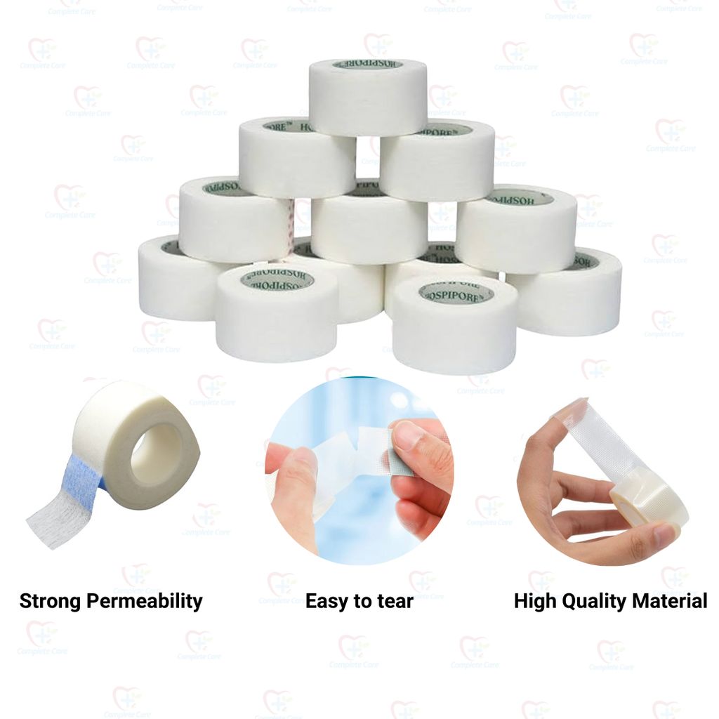 Complete Care Microporous Surgical Paper Tape 2 Inch x 5 Meter, Breathable & Skin-Friendly, Medical-Grade Adhesive, 6 Rolls In Each Pack view 2