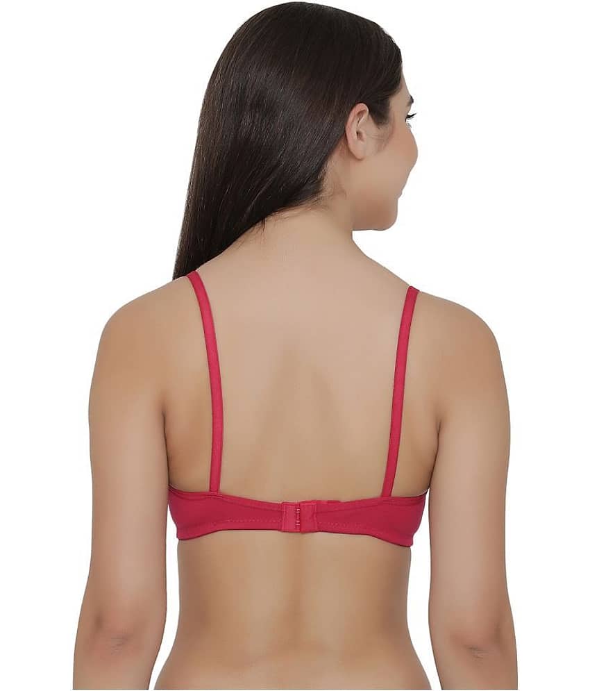 Clovia Cotton Non Padded Women's T-Shirt Bra ( Pink ) view 2