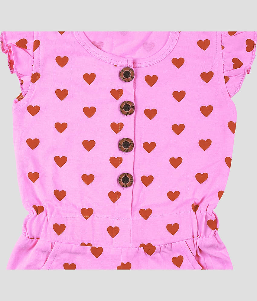 CATCUB Girls Cotton Jumpsuit ( Pack of 1 , Pink ) view 2