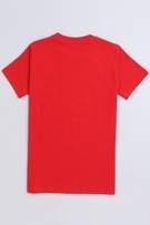 Ninos Dreams Cotton Unisex Half Sleeves Christmas Tshirt with Let It Snow Printed-Red view 2