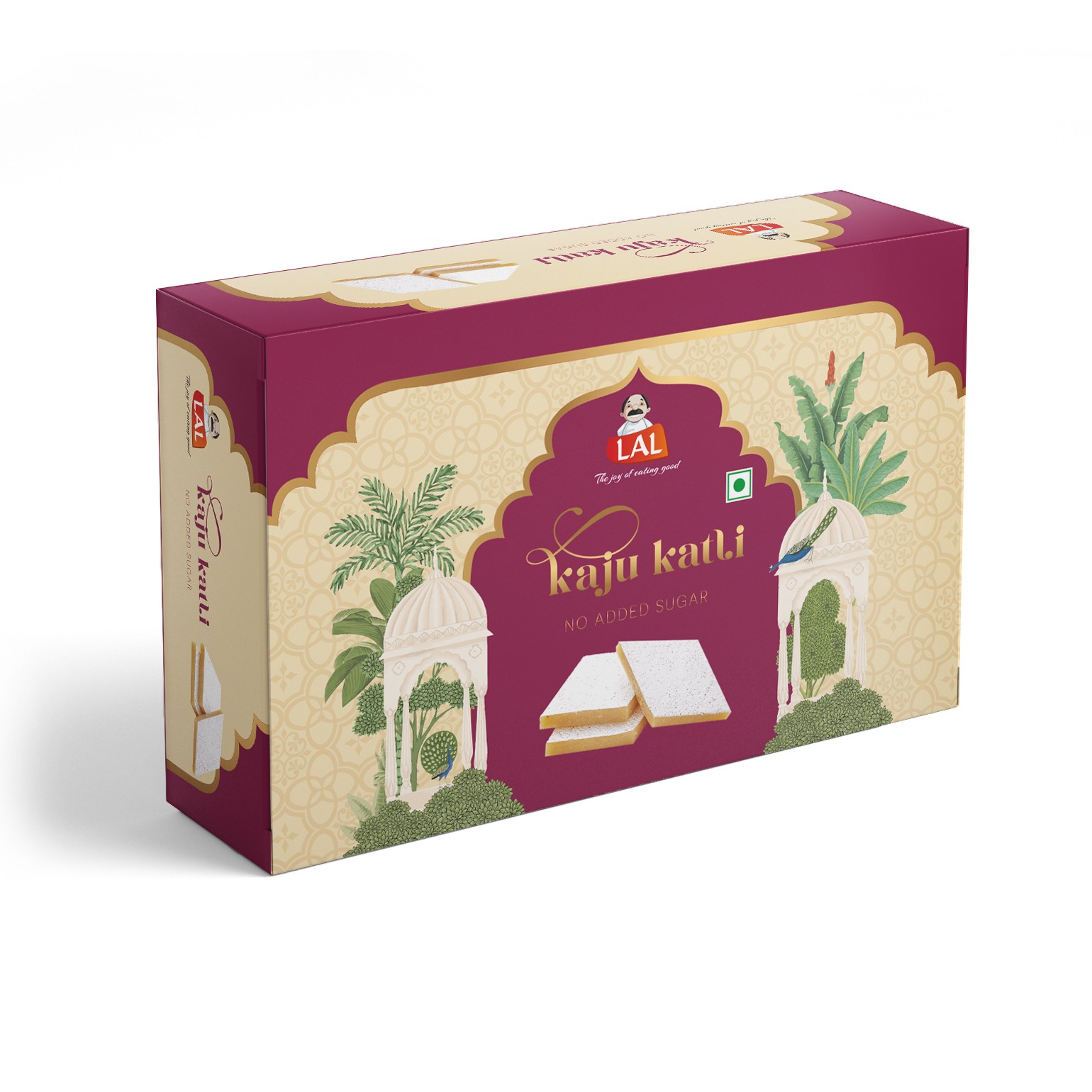 Lal Sweets Sugar Free Kaju Katli - 400g (With Rakhi Gift) view 2