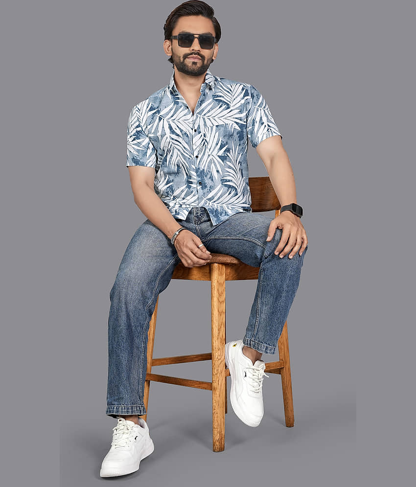 ADWYN PETER 100% Cotton Regular Fit Printed Half Sleeves Men's Casual Shirt - Multicolor 6 ( Pack of 1 ) view 2