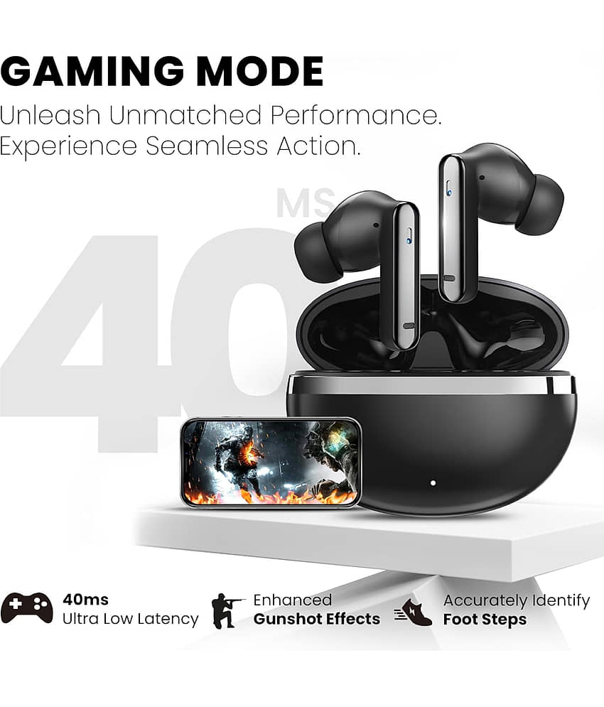 VERONIC Buds Q1 Lite True Wireless Earbuds with 48H Playtime, ENC Crystal-Clear Calls, Fast Charging, Elegant Royal Design, Bluetooth 5.4, Low Latency Gaming TWS, Immersive Sound, IPX5 Waterproof. view 2