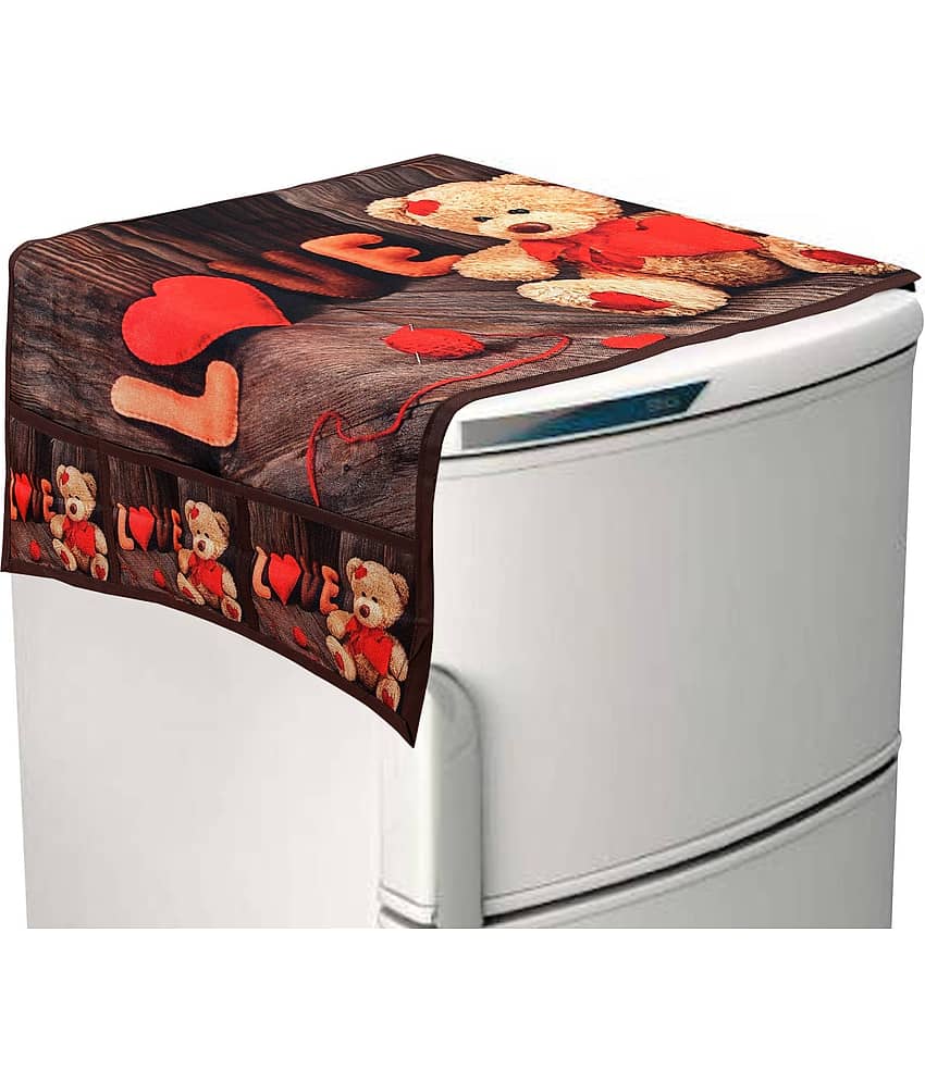Exopick Set of 5 Polyester Brown Fridge Top Cover view 2