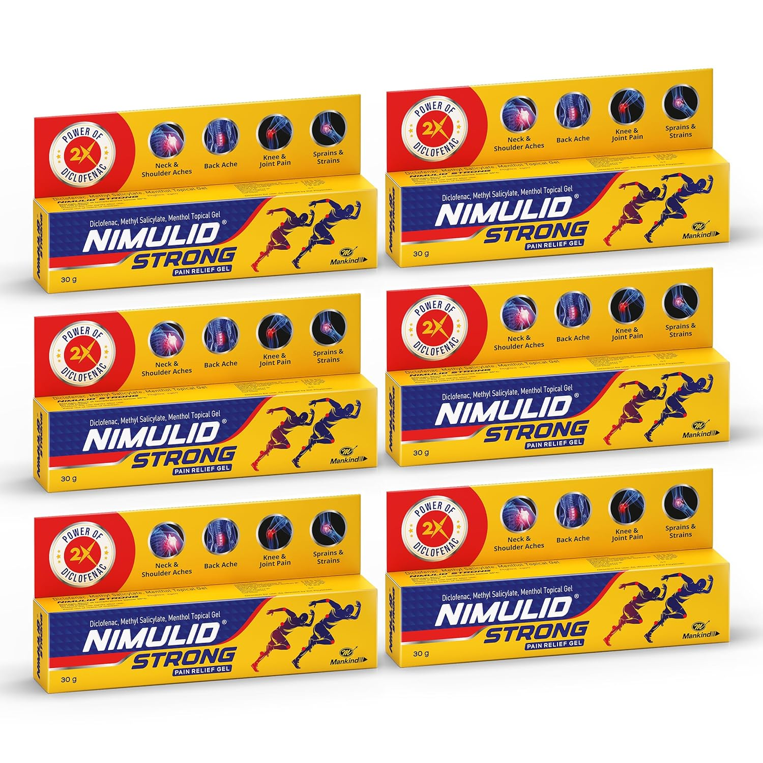 NIMULID Pain Relief GEL 30 GM x Pack of 6 view 2