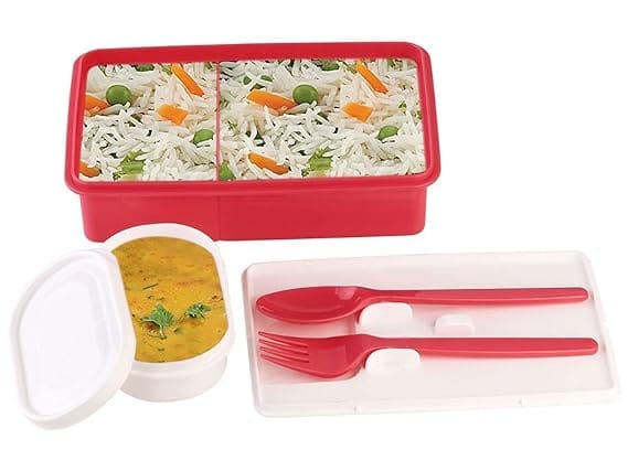 UNMEE Lunch Box with Fork & Spoon for Kids, Home, Kitchen, Birthday Ideal for Office|School | College|Picnic|Boys| Girls| Men| Leak Proof|Multipurpose| Gifting|Special Occasion