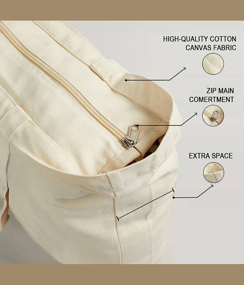 Ajanta Tote Bag Jute Set of 1 ( Off White ) view 2