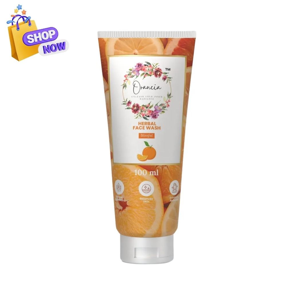 Orancia Herbal Face Wash 100ml | With Cucumber, Aloe Vera, and Glycerin| Helps reduce & prevent pimples | Natural | Herbal | Paraben-free