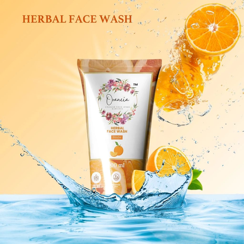 Orancia Herbal Face Wash 100ml | With Cucumber, Aloe Vera, and Glycerin| Helps reduce & prevent pimples | Natural | Herbal | Paraben-free view 2