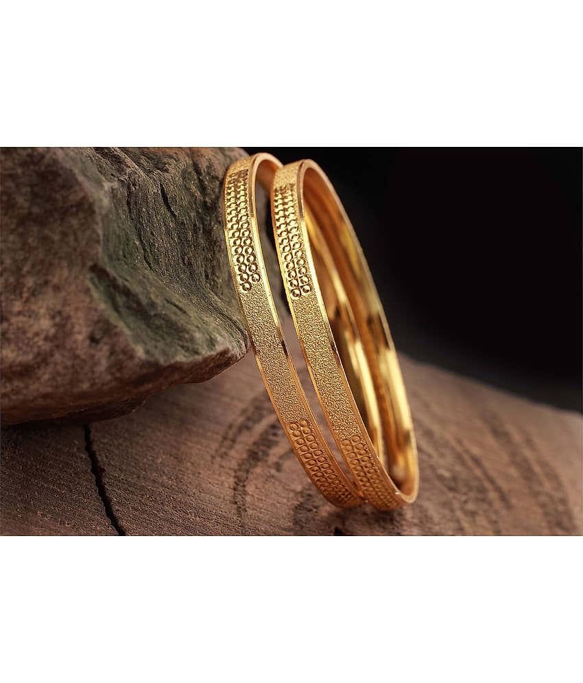 Ethnic 1 Gram Gold Plated Designer Bangle for women( set of 2) view 2