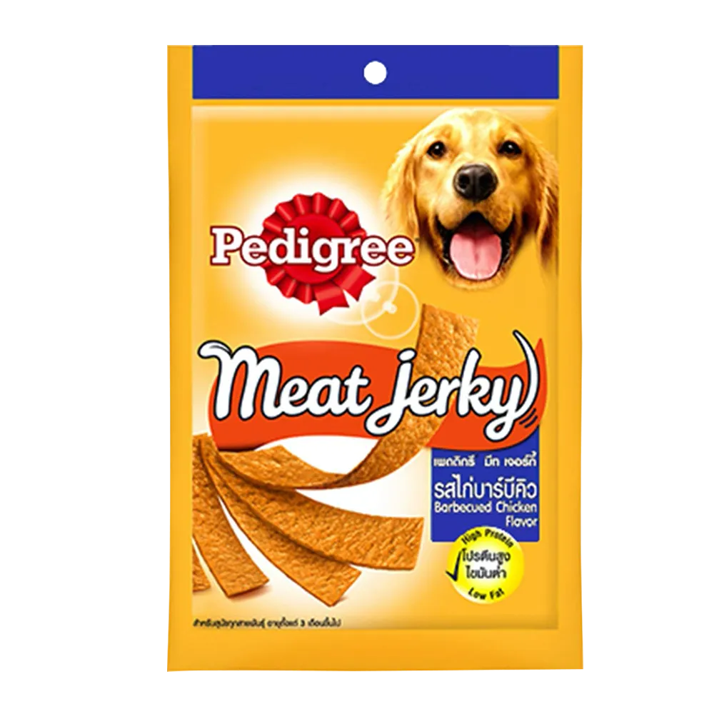 Pedigree Meat Jerky Adult Dog Treat , Barbecued Chicken pack of 2 x 80 gms