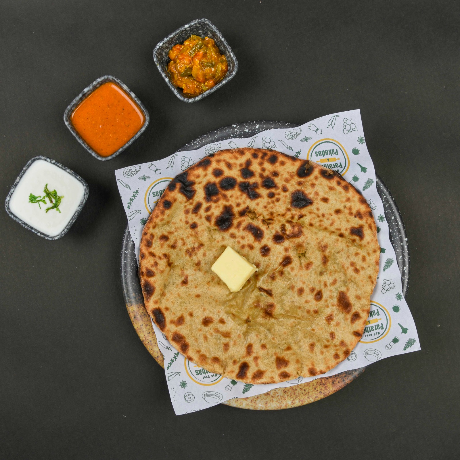 Aloo gobhi paratha meal