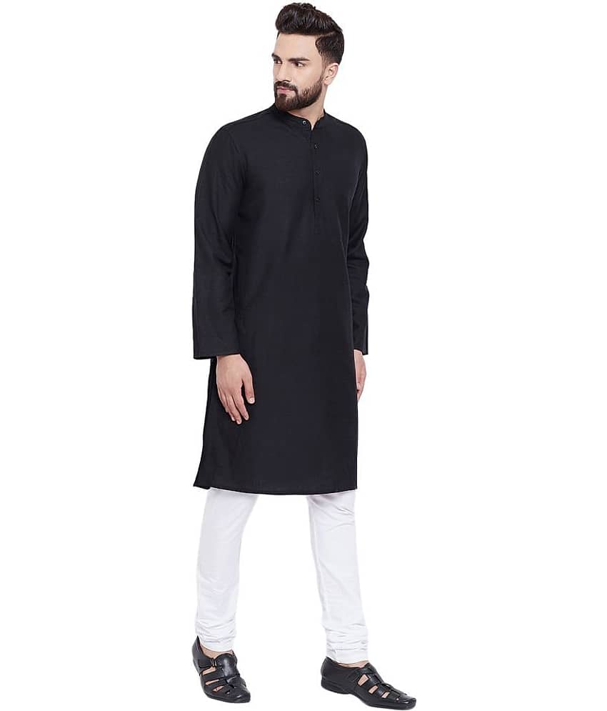 SKAVIJ Red Cotton Kurta Pyjama Set view 2