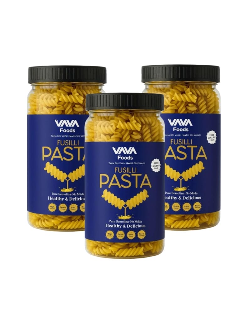 VAVA Foods Pure Semolina Pasta, 400g | Healthy, Nutrient-Rich & No Maida, Pack Of 3