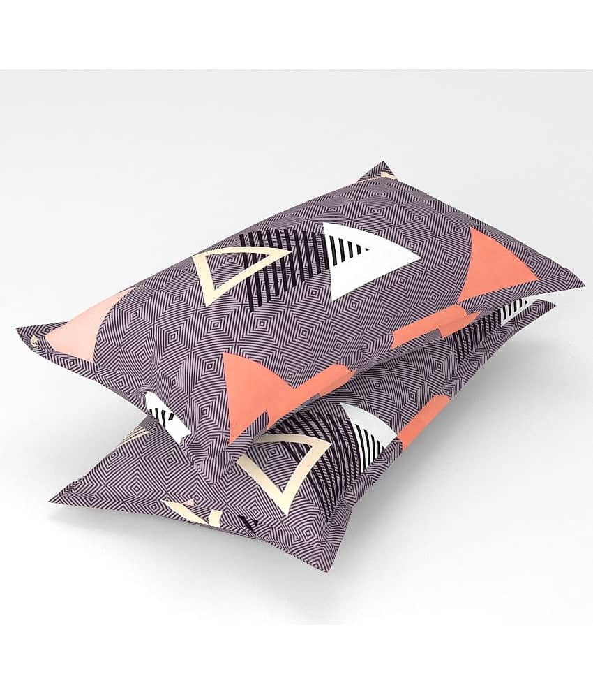 Homefab India - Pack of 4 Microfiber Floral Printed Standard Size Pillow Cover ( 66.04 cm(26) x 43.18 cm(17) ) - Multi-Colour view 2