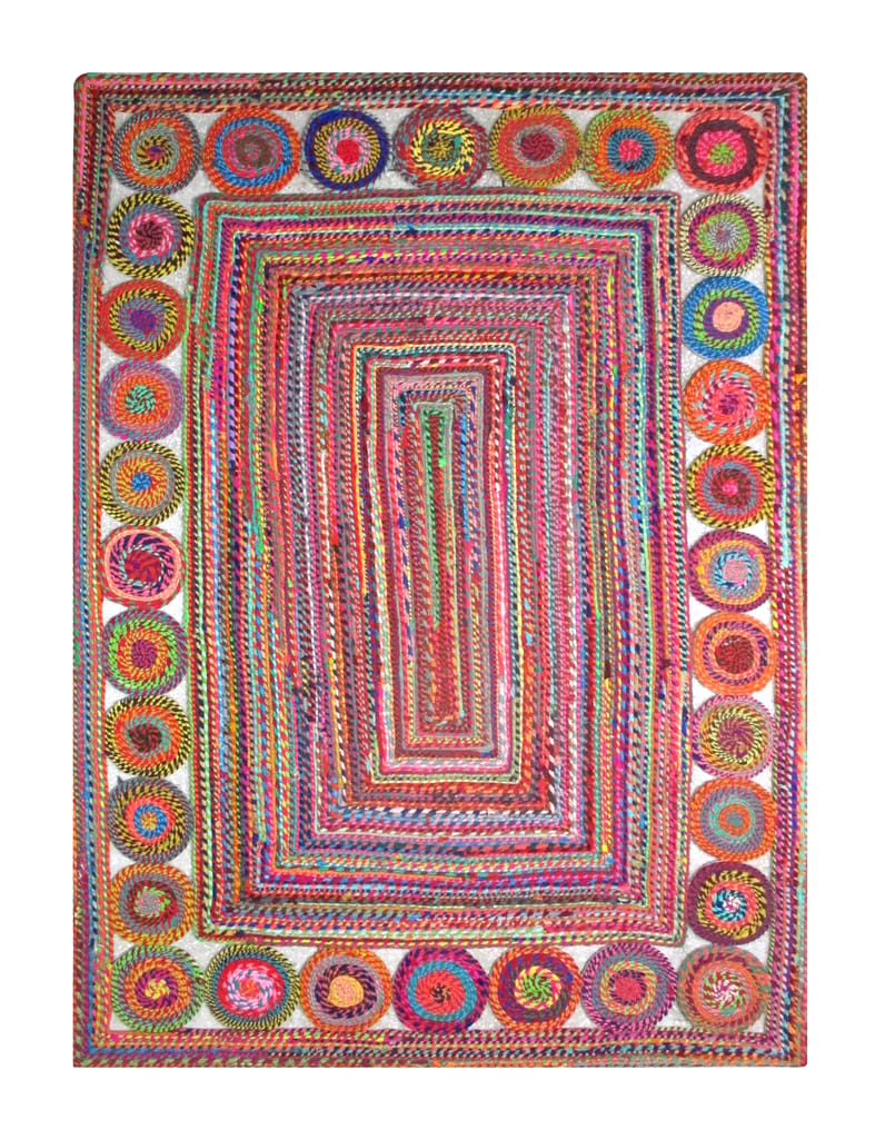 Begonia Handmade Rug – Jodhpuri Dori – Multi Color - 160x230 cm view 2