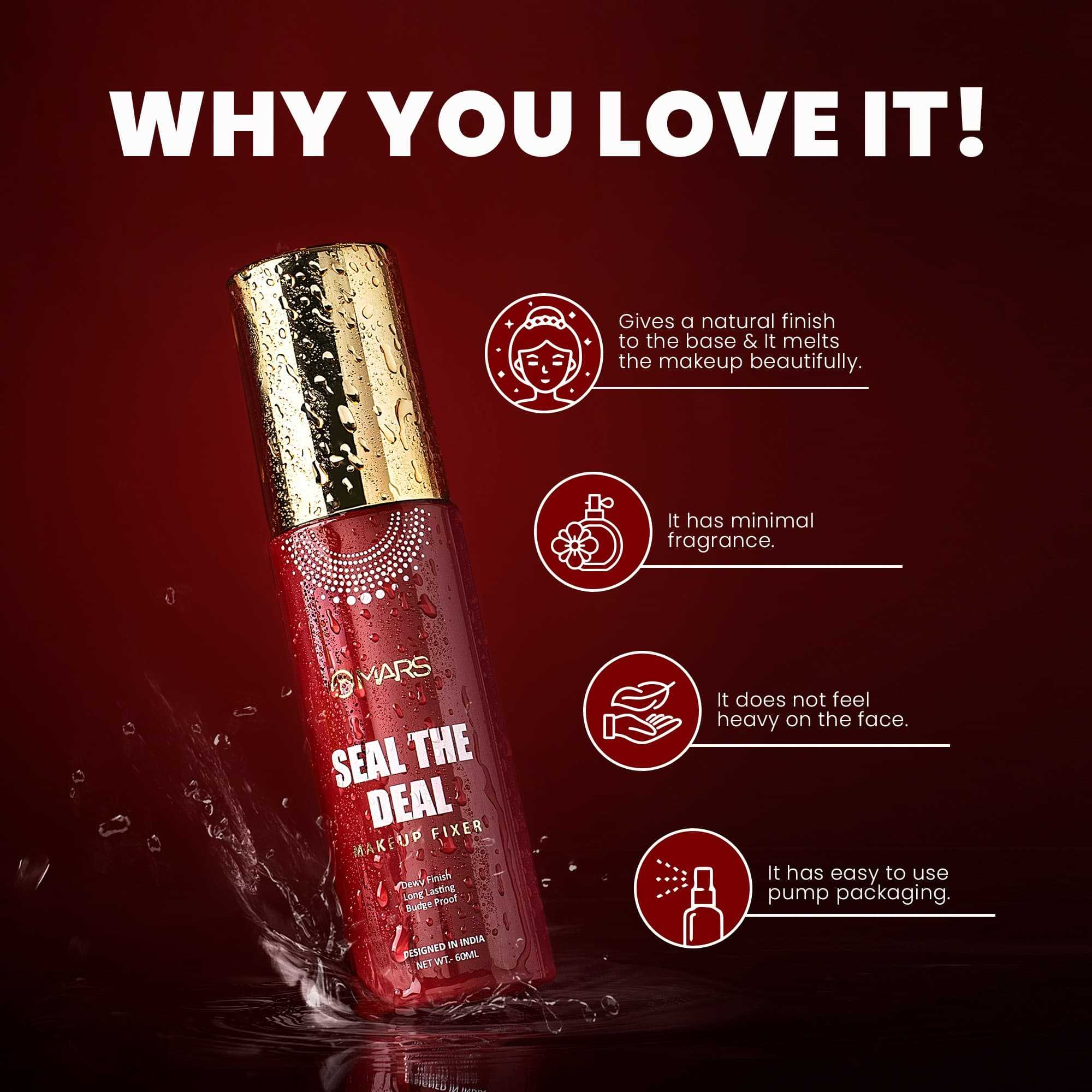 MARS Alcohol-Free Seal the Deal Makeup Fixer Spray with Hyaluronic Acid 60 ml view 2