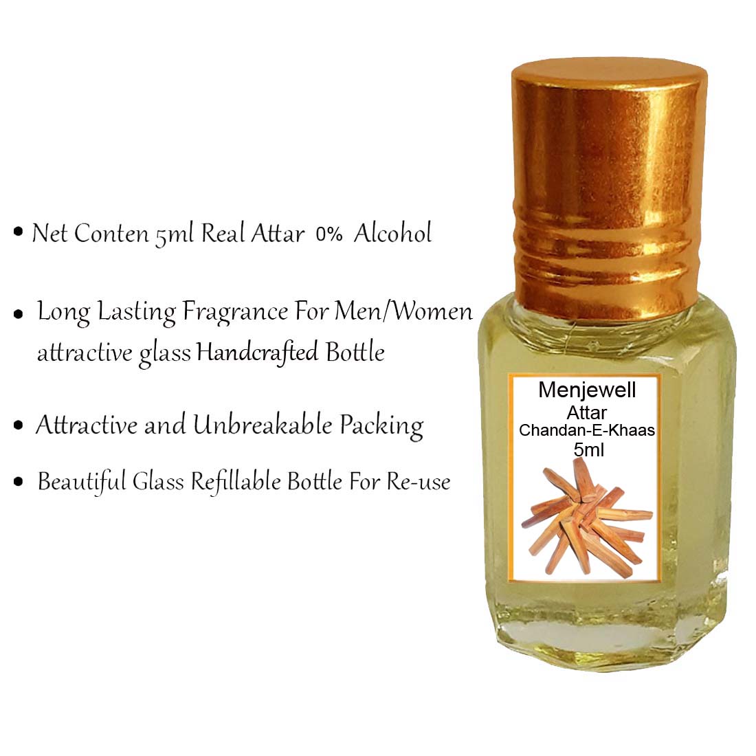 Menjewell fragrances Chandan-E-Khaas Attar view 2