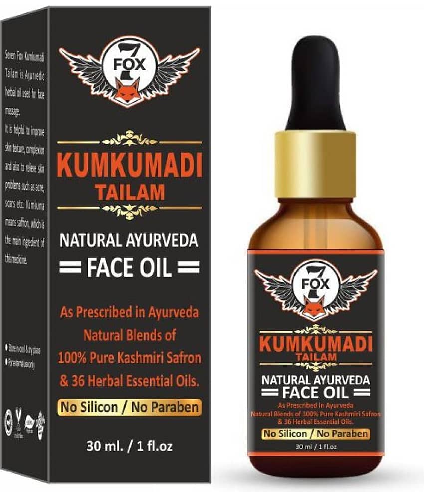 7 FOX Ayurvedic Kumkumadi Face Oil For Skin Brightening Face Serum SPF 2 30 mL view 2