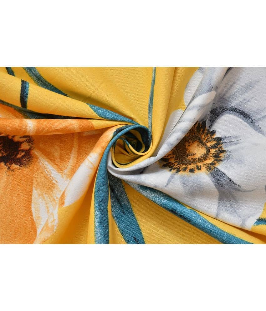 Apala Microfibre Abstract Diwan Set 8 Pcs - Yellow view 2