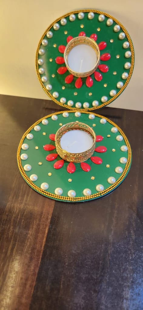 Exquisite Handcrafted Acrylic Candle Holder Set