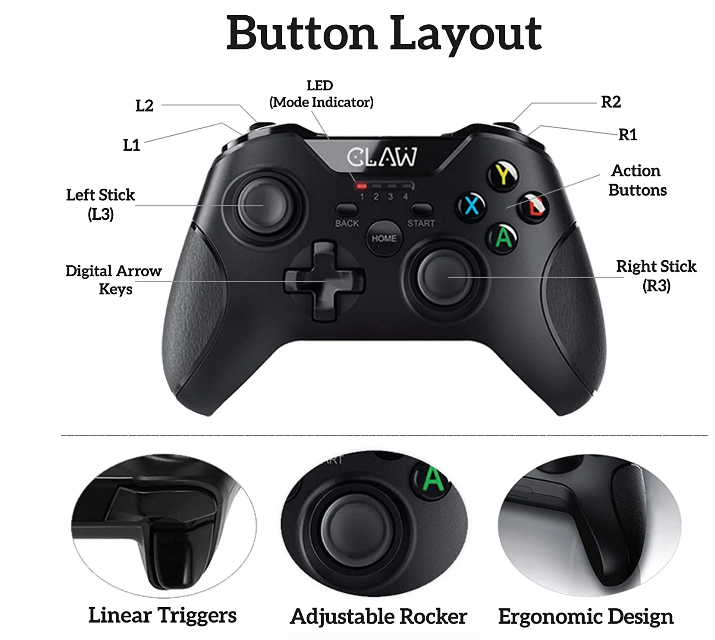 CLAW Shoot Wireless Gamepad for PC only view 2
