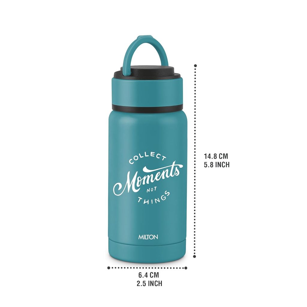 Milton Tiny 180 Thermosteel Water Bottle 180 ml Stainless Steel, Long Hours Hot and Cold, Leak Proof Lid, Easy to Carry, ISI Certified I Vacuum Insulated I for Office, Gym, School view 2